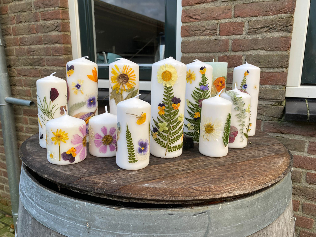 workshop droogbloemen kaarsen maken