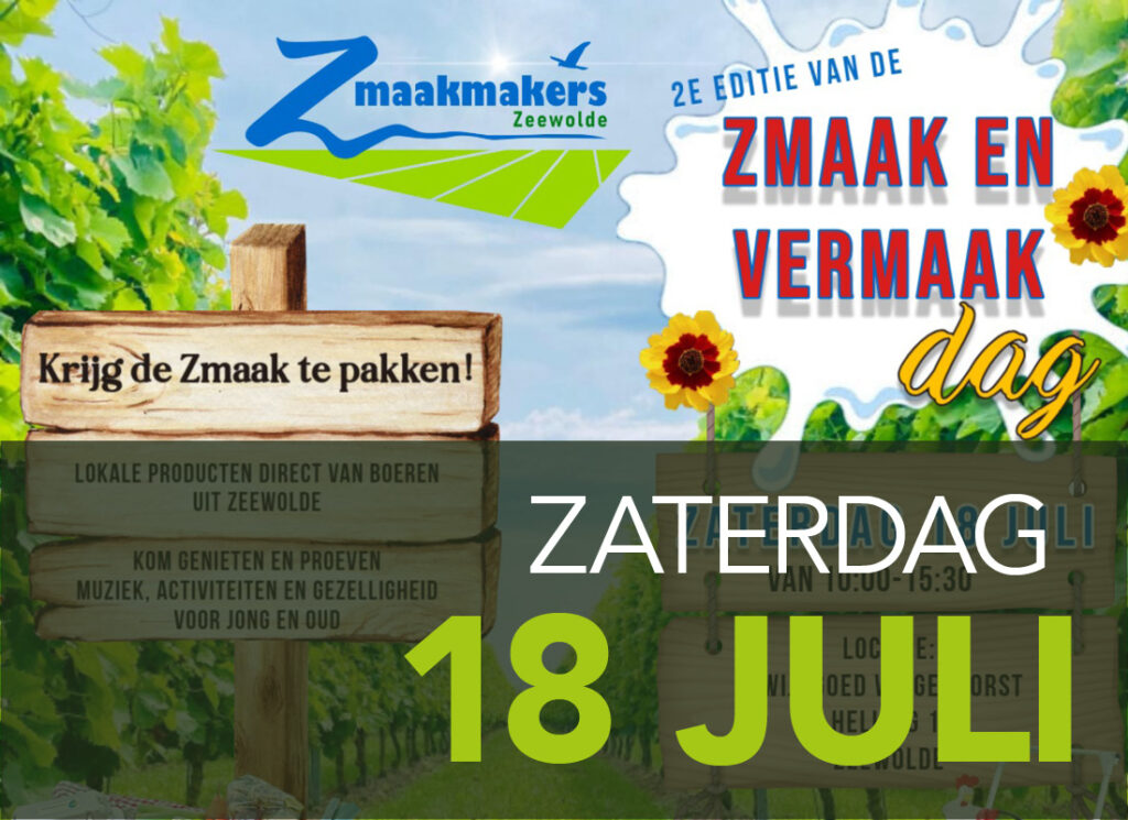 18 juli Zmaak en Vermaakdag