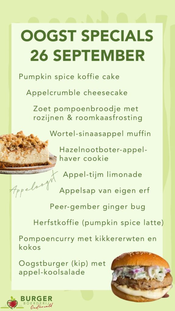 menu horeca